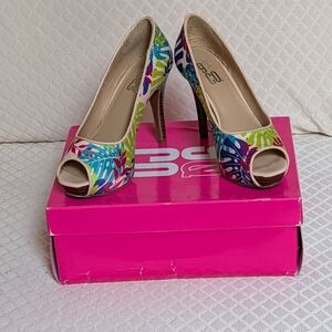 Vibrant Peep-Toe Heels by 9 & Co.